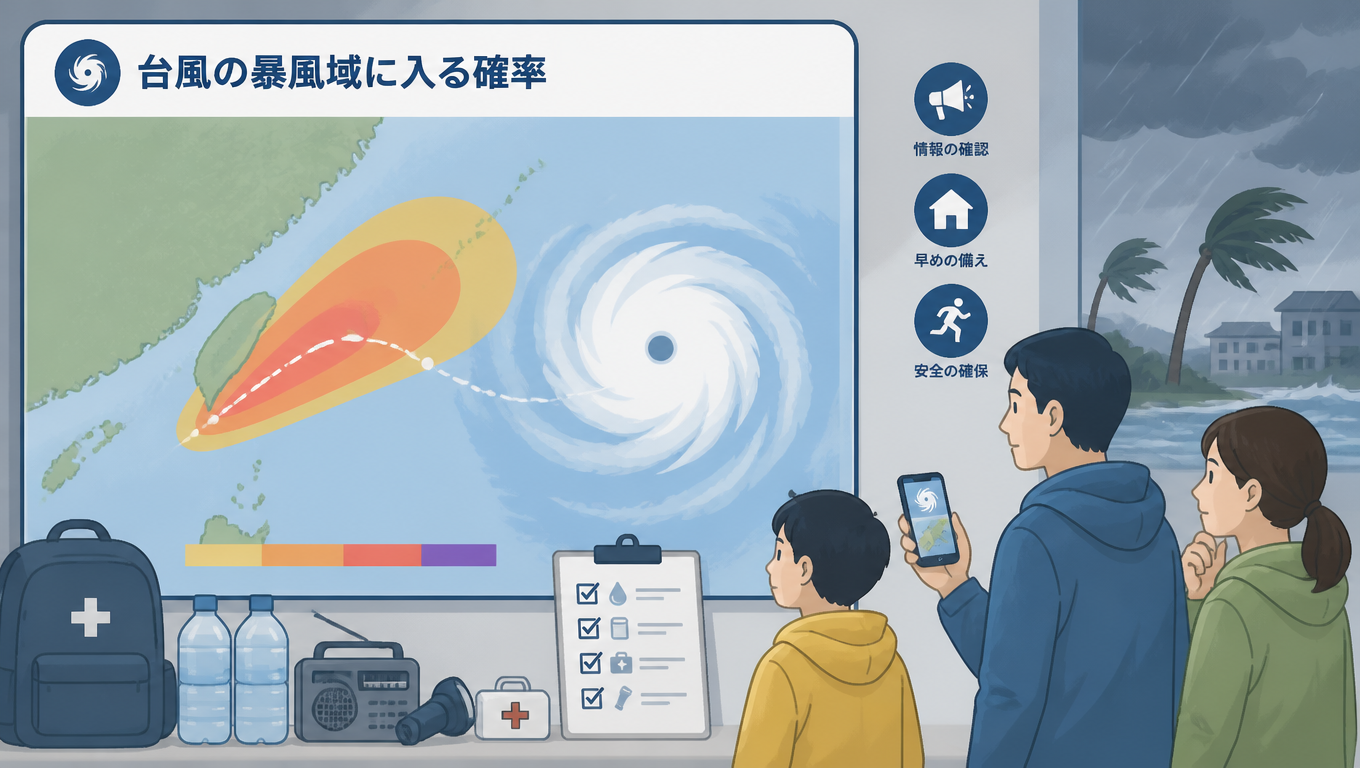 颱風暴風圈侵襲機率資訊發布