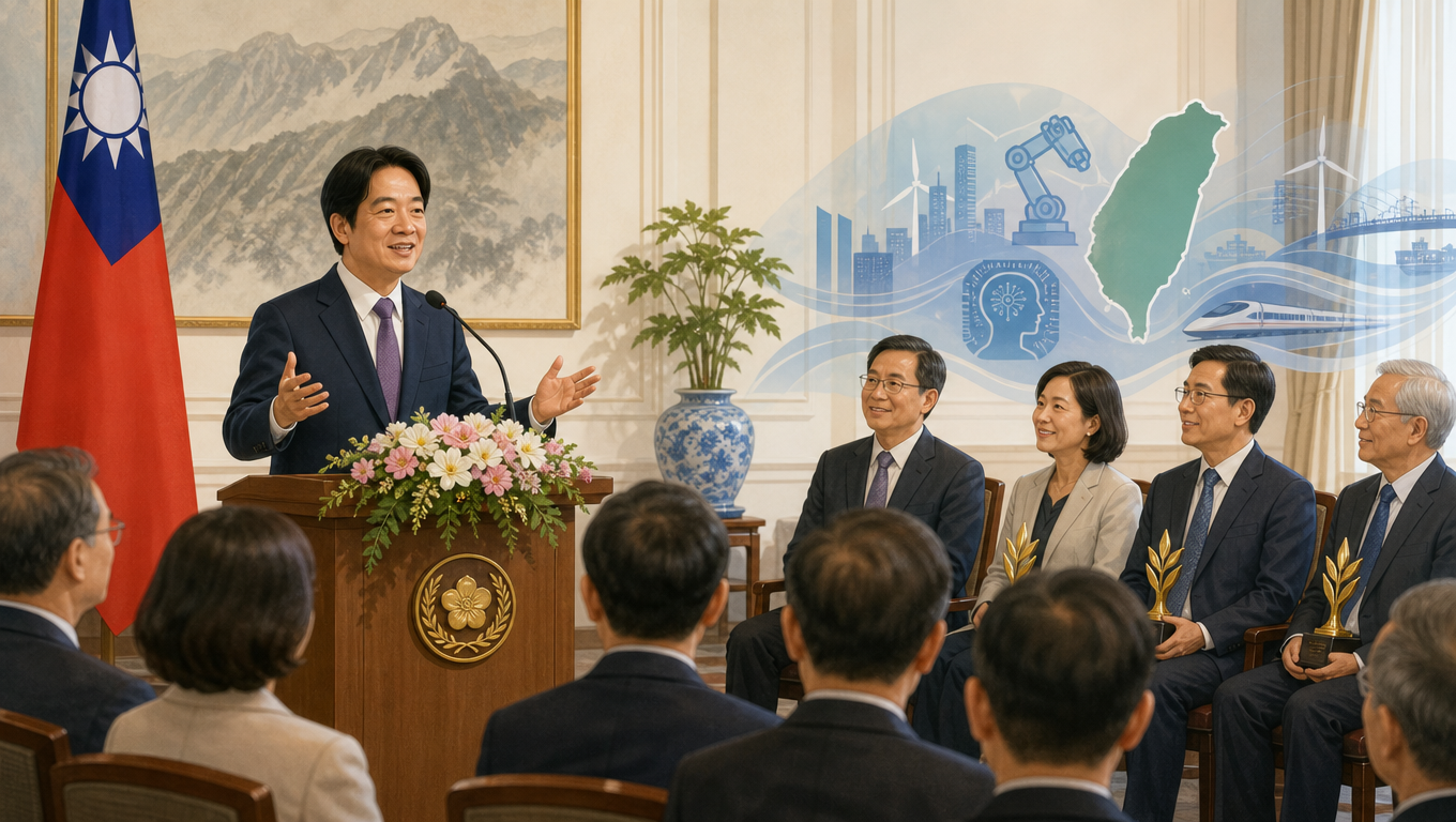 總統接見第22屆台灣金根獎廠商 肯定產業扎根台灣走向世界