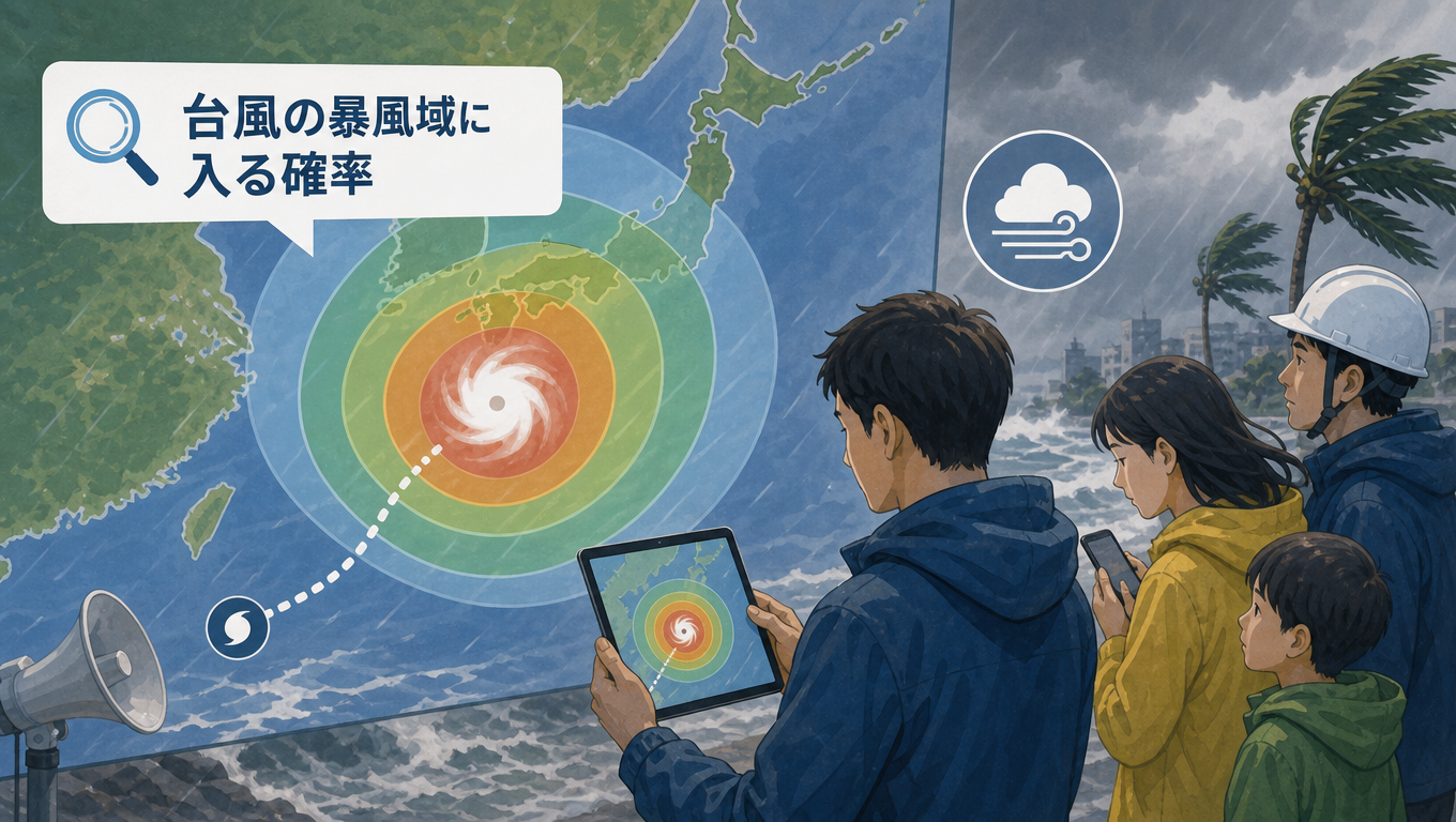 颱風暴風圈進入機率資訊公開