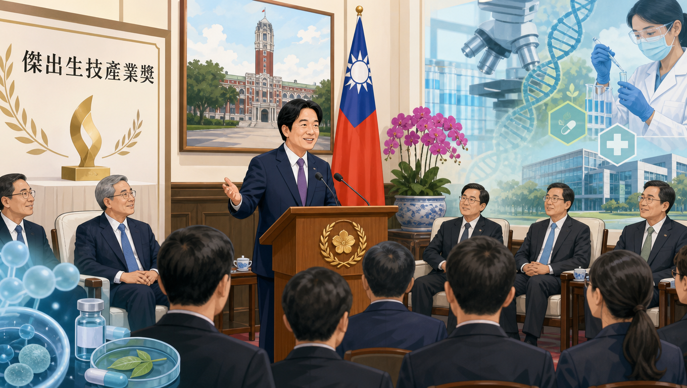 總統接見傑出生技產業獎得主 肯定研發貢獻並承諾政府支持