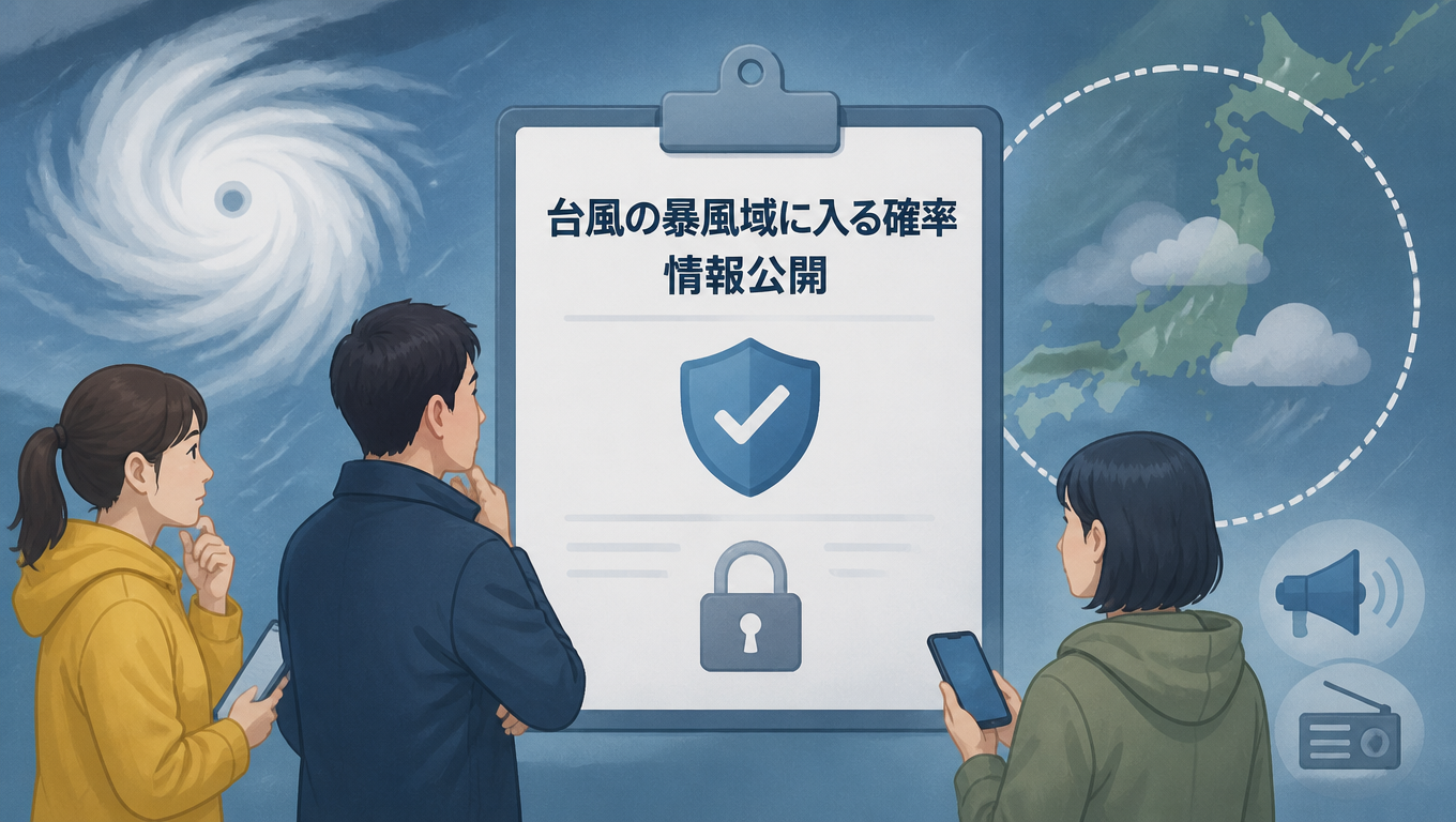 颱風暴風圈進入機率資訊公開